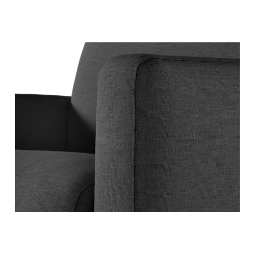 Fauteuil Agathe Convertible Express Couchage Quotidien 100x190cm En Tissu Gris Foncé - Matelas 13cm