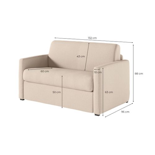 Fauteuil Agathe Convertible Express Couchage Quotidien 100x190cm En Tissu Gris Foncé - Matelas 13cm