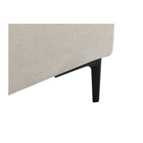 Canapé Droit Talma 3 Places En Tissu Beige Pieds Métal