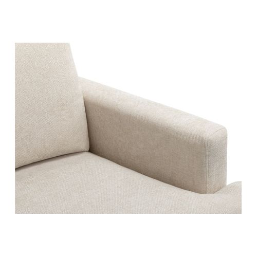 Canapé Droit Talma 3 Places En Tissu Beige Pieds Métal
