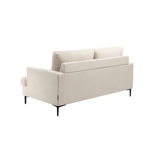 Canapé Droit 3 Places Talma En Velours Côtelé Beige