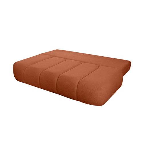 Canapé Convertible Droit 3 Places Merry En Tissu Bouclette - Terracotta