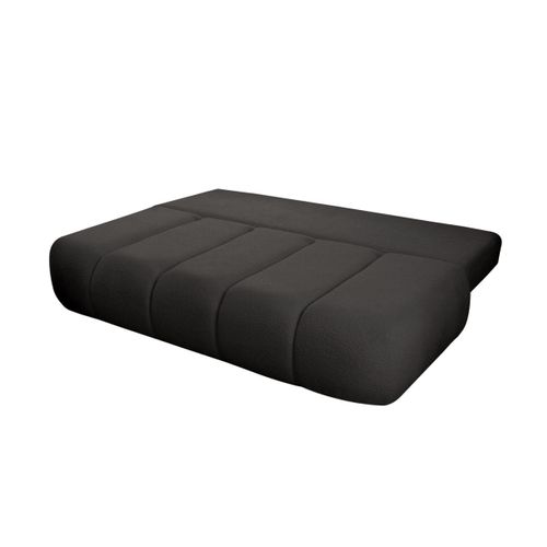 Canapé Convertible Droit 3 Places Merry En Tissu Bouclette - Noir