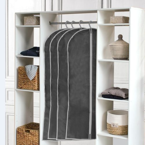 Housse En Tissu Gris Pour Vêtements Longs