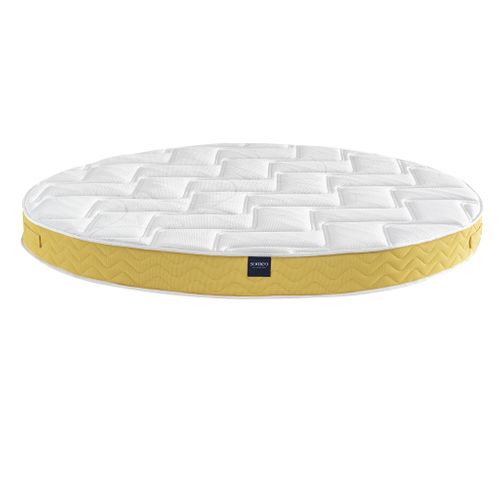 Matelas Rond Mousse Hr55, Sommier, Pieds Soutien Ferme 215 Cm (diamètre) - Accueil Moelleux
