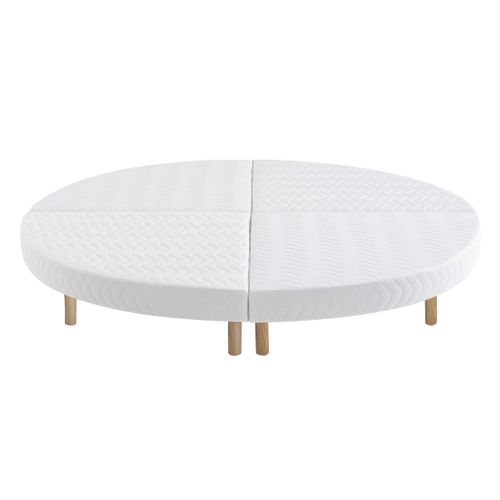 Matelas Rond Mousse Hr55, Sommier, Pieds Soutien Ferme 215 Cm (diamètre) - Accueil Moelleux