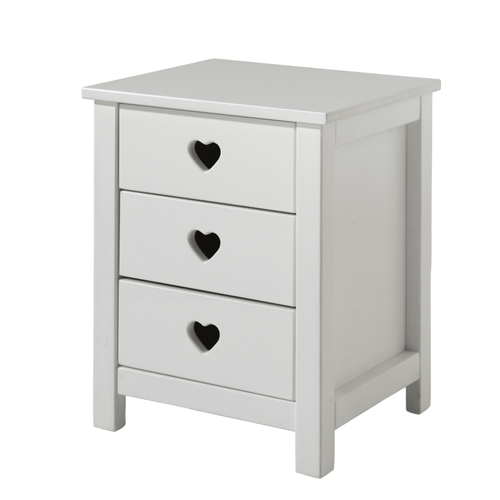 Chevet 3 Tiroirs Blanc