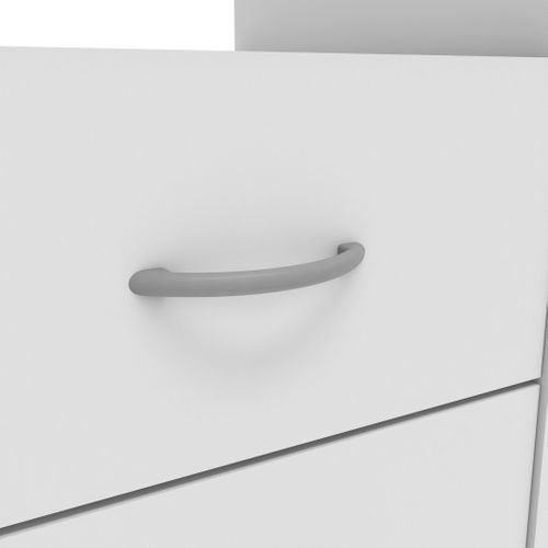 Bureau 1 Niche 3 Tiroirs Tiroir + Niche Blanc