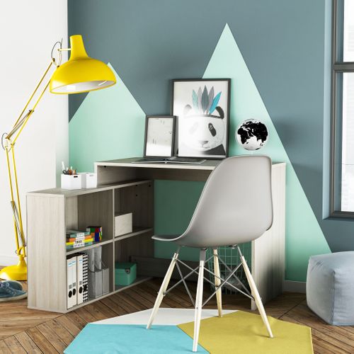 Bureau D'angle Niches Bois Naturel