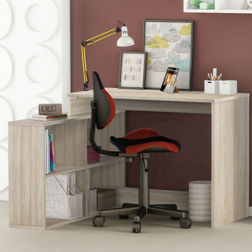 Bureau D'angle Niches Bois Naturel