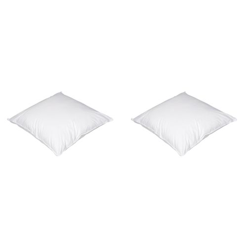 Lot De 2 Oreillers Luxe Enveloppe Percale Anti-acariens 65x65