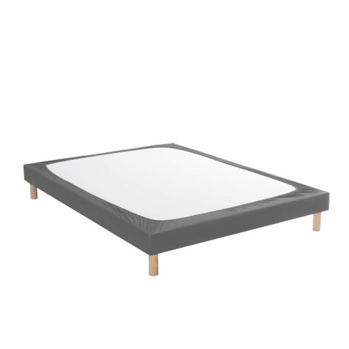 Cache Sommier Coton Jersey Anthracite 100x200