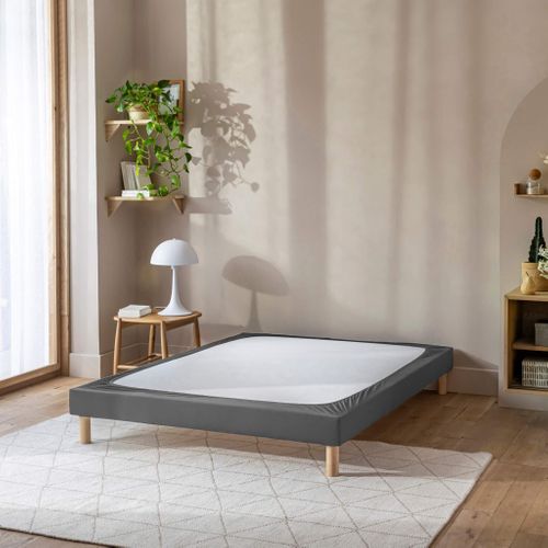 Cache Sommier Coton Jersey Anthracite 100x200
