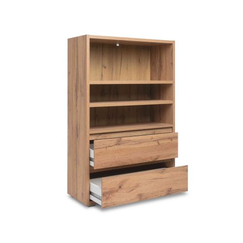Bilbliothèque Cases + Tiroirs Naturel