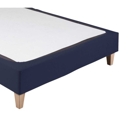 Cache Sommier Coton Jersey Bleu Marine 110x200