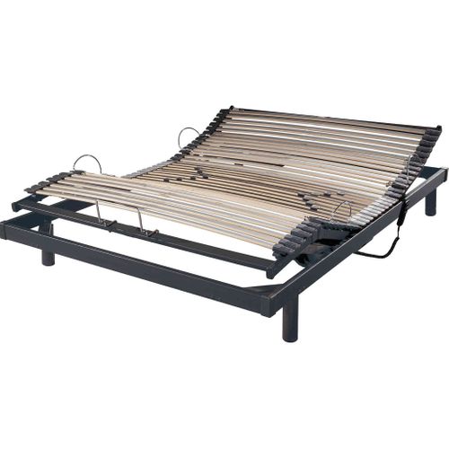 Sommier Électrique Relaxation Extra Plat Gris 140x190