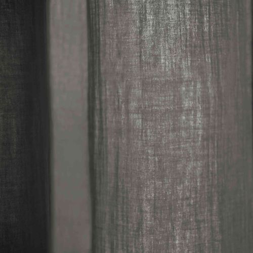 Rideau Gaze De Coton Ajustable Anthracite 140x300 Cm