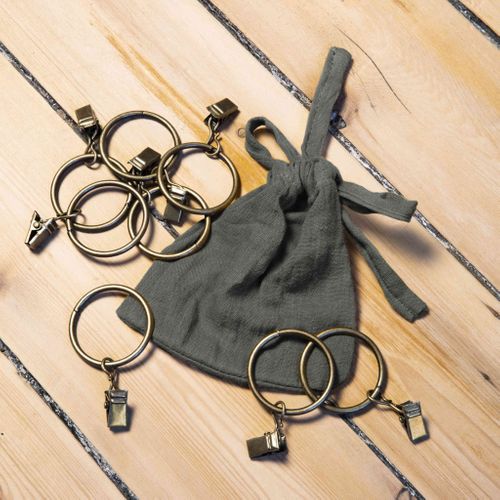 Rideau Gaze De Coton Ajustable Anthracite 140x300 Cm