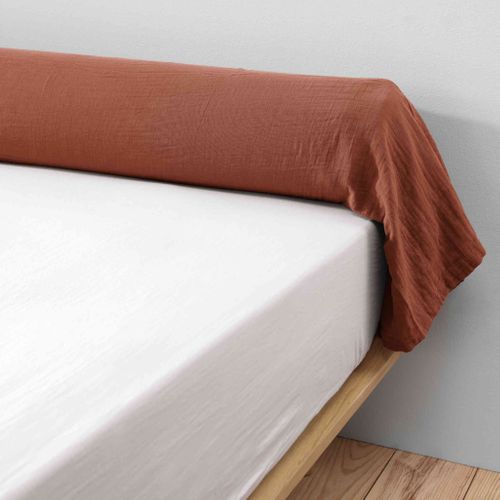 Taie De Traversin Double Gaze De Coton Jaune 160 Cm