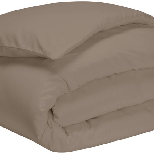 Housse De Couette Bio Made In France Taupe 140x200