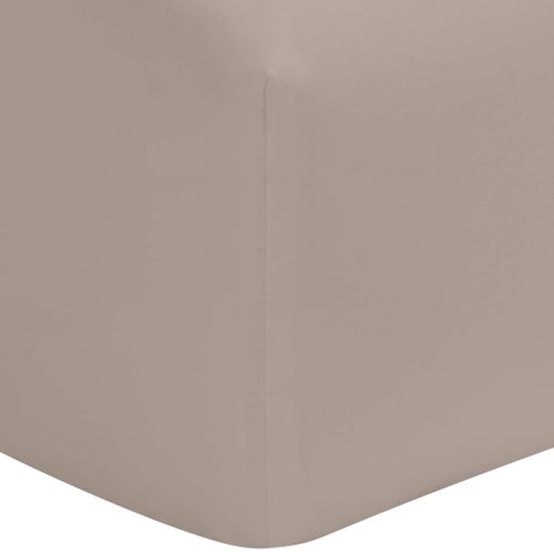 Drap Housse Percale Bonnet 40 Made In France Naturel 160x200