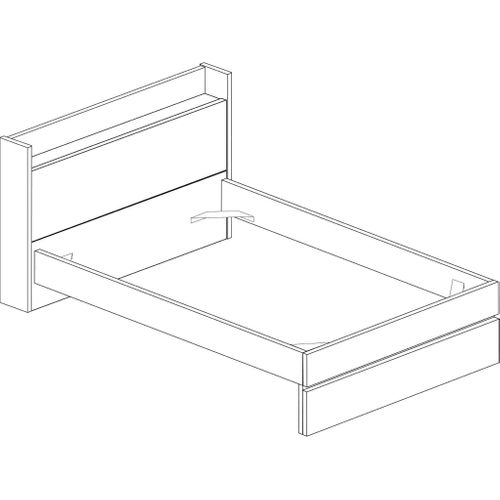 Lit Tiroir En Bois Bois Naturel 160x200