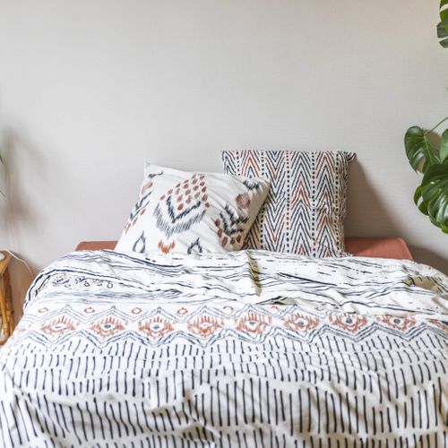 Parure De Lit Ethnic Blanc 240x220