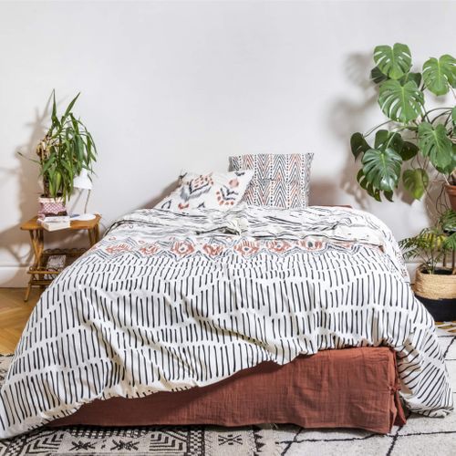Parure De Lit Ethnic Blanc 260x240
