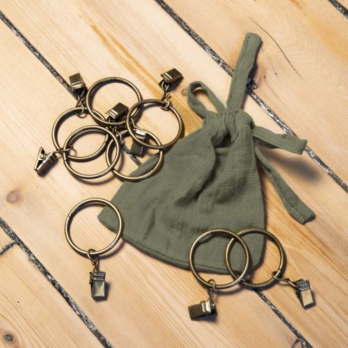 Rideau Gaze De Coton Ajustable Kaki 140x300 Cm