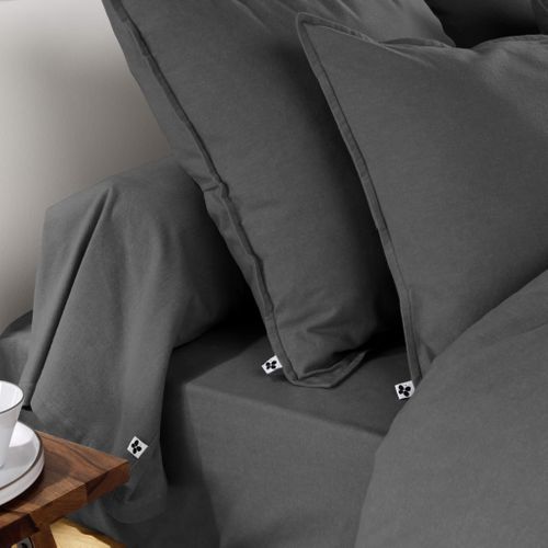 Taie De Traversin Flanelle Anthracite 160 Cm (traversin)