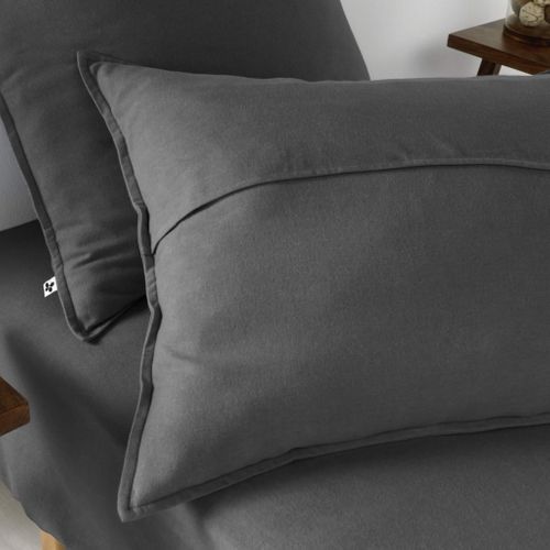 Parure De Lit Flanelle Anthracite 200x200