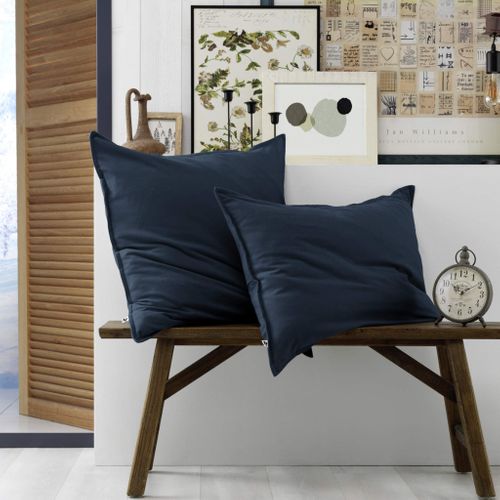 Parure De Lit Flanelle Bleu Marine 240x220