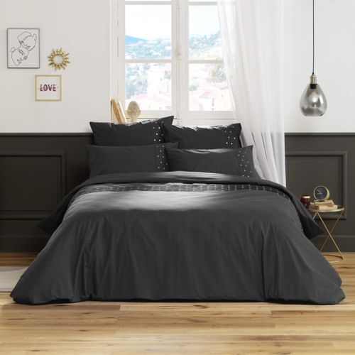 Parure De Lit Brodée Plis Religieuses Anthracite 200x200