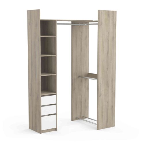 Dressing Modulable Avec Étagères Bois Clair