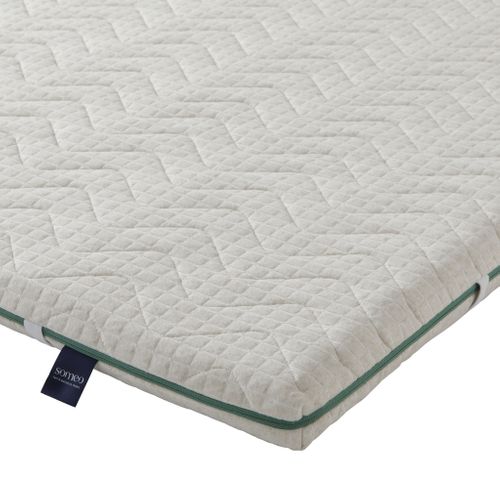 Surmatelas Éco-responsable Latex Naturel Aube Soutien Mi-ferme 160 X 200 - Accueil Très Moelleux