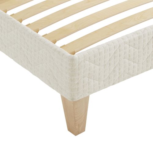 Ensemble Matelas Naturel Ressorts Et Latex Naturel, Sommier, Pieds Et Tête De Lit Aube 600 140x190