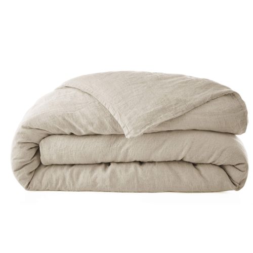 Parure De Lit Lin Lavé Beige 260x240