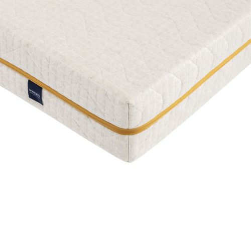 Ensemble Matelas Mousse Recyclée, Sommier, Pieds, Couette Et Oreiller Aube 400 Soutien Très Ferme 80