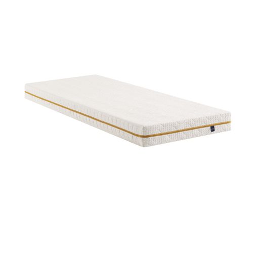 Ensemble Matelas Mousse Recyclée, Sommier, Pieds, Couette Et Oreiller Aube 400 Soutien Très Ferme 80