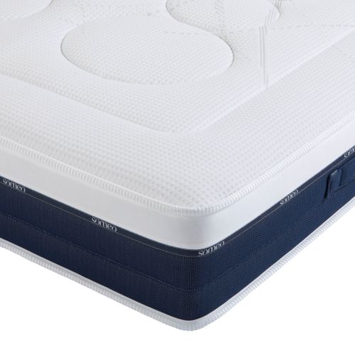 Ensemble Matelas Ressorts Et Mémoire De Forme, Sommier Constellation Et Pieds Rêve 600 Soutien Ferme