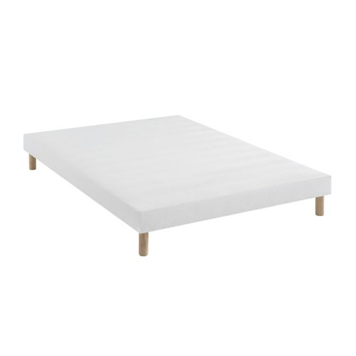 Ensemble Matelas Mémoire De Forme, Sommier Lune Et Pieds Songe 500 Soutien Ferme 140x190 - 2 Personn