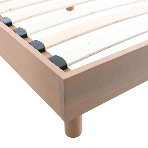 Sommier Kit En Bois Massif 13 Cm Taupe 140x190