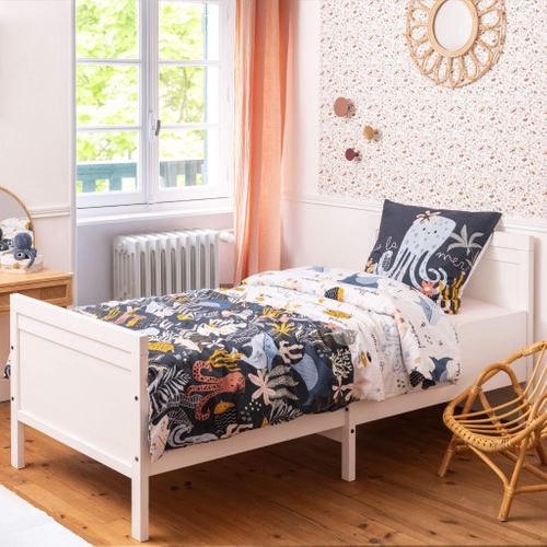 Parure De Lit Coton Imprimé Marin Bleu 200x200 Cm