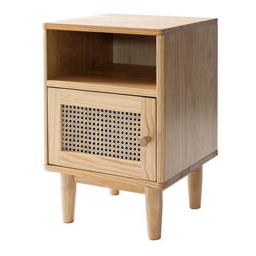 Table De Chevet En Pin Massif Cannage Anna