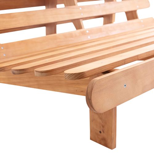 Ensemble Matelas Futon En Coton Et Structure En Bois Massif Naturel Soutien Ferme 160x200 - 2 Person