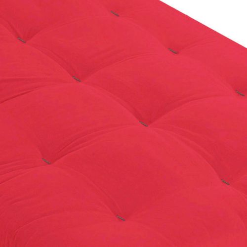 Ensemble Matelas Futon En Coton Et Structure En Bois Massif Noir Soutien Ferme 140x200 - 2 Personnes