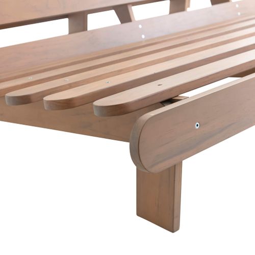 Ensemble Matelas Futon En Coton Et Structure En Bois Massif Taupe Soutien Ferme 140x200 - 2 Personne