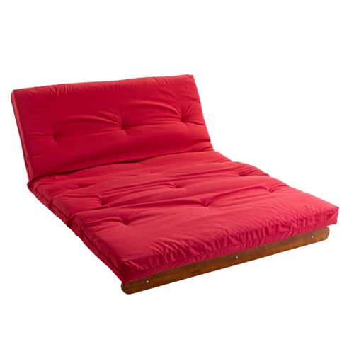 Ensemble Matelas Futon En Coton Et Structure En Bois Massif Noisette Soutien Ferme 160x200 - 2 Perso