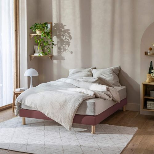 Cache-sommier Coton Jersey Marron 110x190 Cm