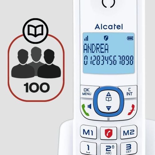 Téléphone Sans Fil - Alcatel - F530 Voice - Blanc/bleu